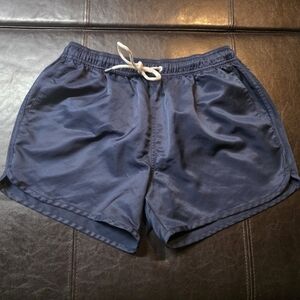 Topman Dark Blue Swim Trunks